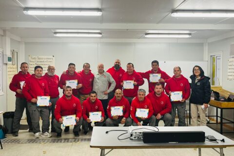 Parte del equipo en Chile